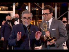Eugene and Daniel Levy enjoyed a night of stunning success as their show Schitt’s Creek swept the comedy categories at the Emmys (TV Academy/PA)