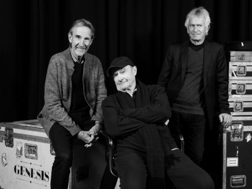 Genesis stars Tony Banks, Mike Rutherford and Phil Collins have been pictured rehearsing together as the band prepares for their first tour in 13 years (Genesis/PA)