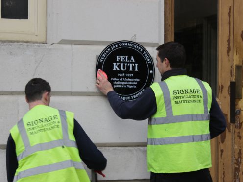 The plaque was unveiled at the Trinity Laban Conservatoire of Music and Dance (Nikola Oksiutycz/PA)