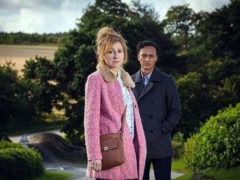 Charlotte Bellamy as Laurel Thomas and Chris Bisson as Jai Sharma in Emmerdale (ITV/PA)