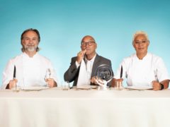 Marcus Wareing, Gregg Wallace and Monica Galetti (BBC/PA)