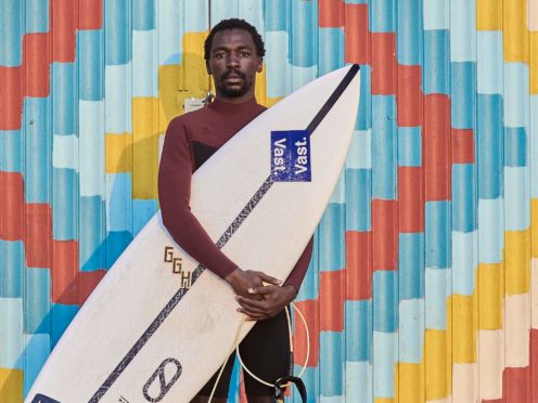 A surfer who lost his brother to a shark attack said he hopes to inspire others after starring in a short film which won what was billed as the world’s largest competition for shorts (Sinotho Msweli/PA)