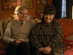 Dawn French as Reverend Geraldine Granger and James Fleet as Hugo Horton in The Vicar Of Dibley In Lockdown (Des Willie/BBC/Tiger Aspect Productions Ltd/PA)