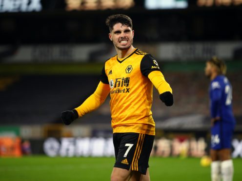 Pedro Neto celebrates Wolves’ victory over Chelsea (Michael Steele/PA)