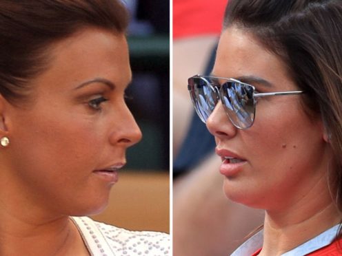 Rebekah Vardy (right) and Coleen Rooney (PA)