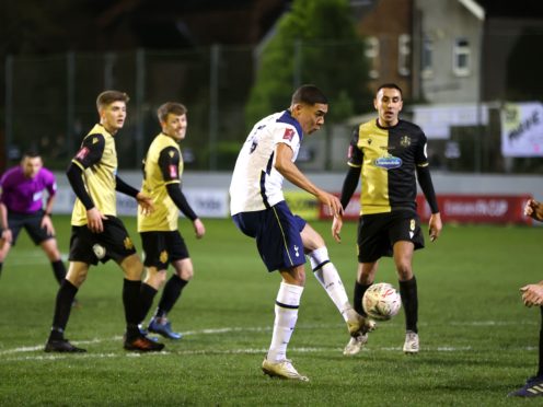 Carlos Vinicius scored a hat-trick for Tottenham (Clive Brunskill/PA)