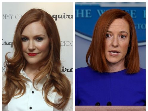 Darby Stanchfield and Jen Psaki (PA/AP)