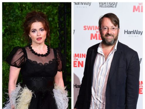 Helena Bonham Carter and David Mitchell (PA)