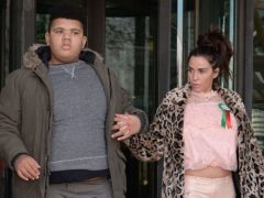 Katie Price with her son Harvey Price (Nick Ansell/PA)