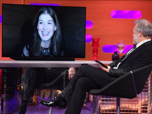 Rosamund Pike on the Graham Norton Show (Matt Crossick/PA)