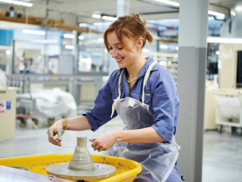 Phoebe Dynevor in The Colour Room as Clarice Cliff (Alison Painter/Sky UK)