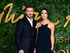 David and Victoria Beckham led the celebrities celebrating International Women’s Day (Ian West/PA)