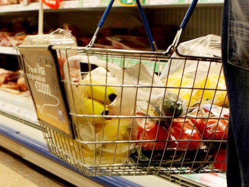 Shop prices continued to fall in March, figures show (PA)
