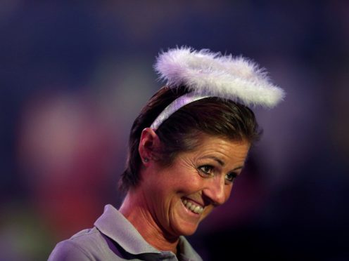 Top Gear presenter Sabine Schmitz watching during day fourteen of the William Hill World Championships at Alexandra Palace, London.