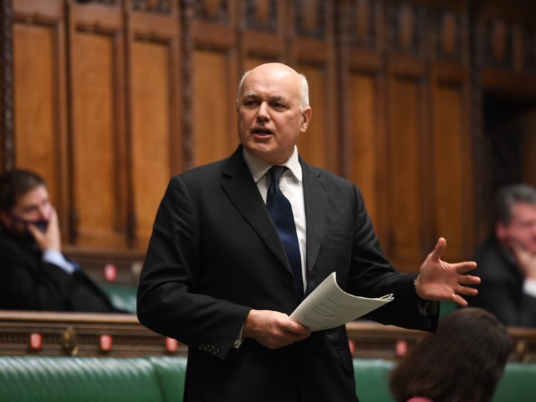 China has hit British MPs including former Tory leader Iain Duncan Smith with sanctions in response to similar moves by the UK over the treatment of people in Xinjiang (UK Parliament/Jessica Taylor/PA)