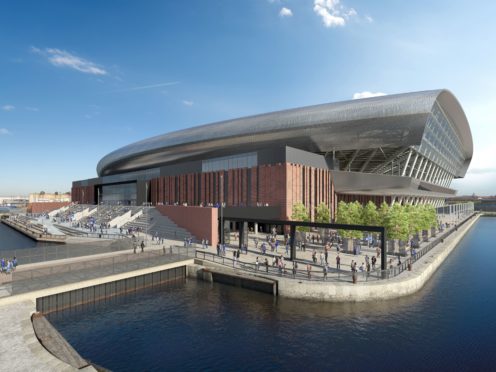 An artist’s impression of Everton’s Bramley-Moore Dock Stadium (Everton handout)