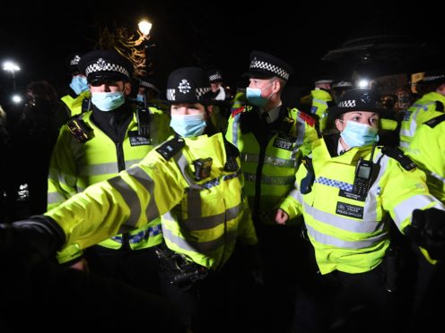 Dame Cressida Dick has defended police officers for their handling of the Everard vigil on Clapham Common (Victoria Jones/PA)