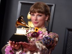 Taylor Swift thanked British boyfriend Joe Alwyn following her history-making Grammy Awards win (Jordan Strauss/Invision/AP)