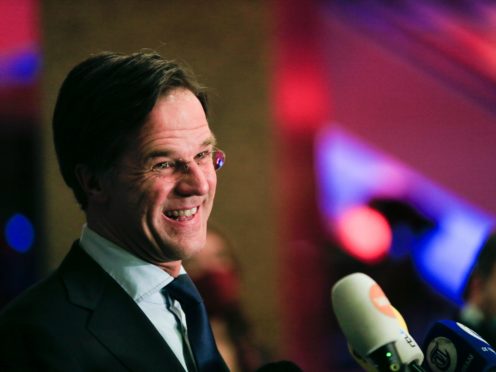 Mark Rutte’s party has powered to a fourth consecutive election victory (Eva Plevier/AP)