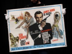 Poster for the 1963 James Bond film From Russia With Love (Andrew Matthews/PA)