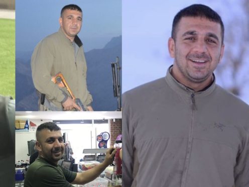 Composite photos of Hamawand Ali Hussain, a Kurdish sniper who fought against so-called Islamic State (Cleveland Police/PA)