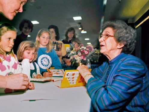 Beverly Cleary signs books at the Monterey Bay Book Festival in 1998 (Vern Fisher/AP)