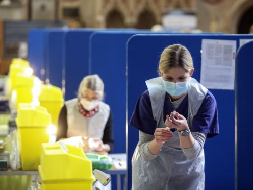 Coronavirus vaccines being prepared at Salisbury Cathedral, Wiltshire (PA)