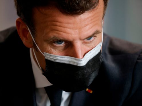 French President Emmanuel Macron (Ludovic Marin, Pool via AP)
