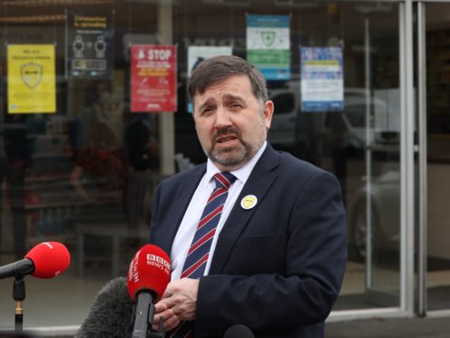 Northern Ireland’s health minister Robin Swann said he is looking forward to receiving his coronavirus vaccination after the roll out was expanded to those aged 45-49 years. (Liam McBurney/PA)
