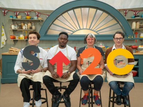 Nick Grimshaw, Dizzee Rascal, Philippa Perry and Reece Shearsmith (Channel 4/Love Productions/Mark Bourdillon/PA)