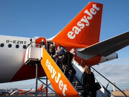 EasyJet boss Johan Lundgren urged the Government to put destinations such as Spain, Portugal and Greece in the lowest risk category (Matt Alexander/PA)