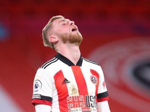 Sheffield United striker Oli McBurnie has fractured a bone in his foot and will miss the rest of the season (Alex Livesey/PA)