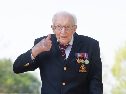 People are being asked to complete their own Captain Tom 100 charity challenge on the weekend on what would have been Captain Sir Tom Moore’s 100th birthday, from April 30 (Joe Giddens/ PA)