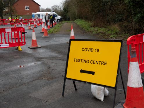 A Covid-19 mobile testing unit (PA)