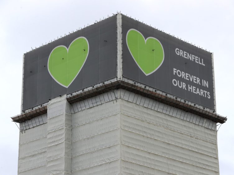 The Grenfell Tower as seen from Silchester Road (Jonathan Brady/PA)
