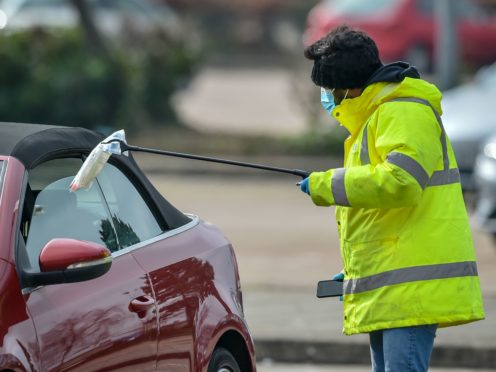 Coronavirus testing at The Mall in Cribbs Causeway in South Gloucestershire (Ben Birchall/PA)