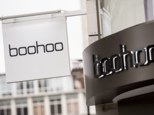 Signage on a boohoo store in London (Ian West/PA)