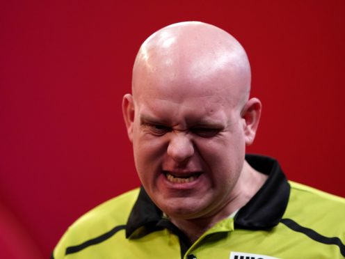 Michael Van Gerwen rescued a draw on the opening night of the Unibet Premier League (Zac Goodwin/PA)