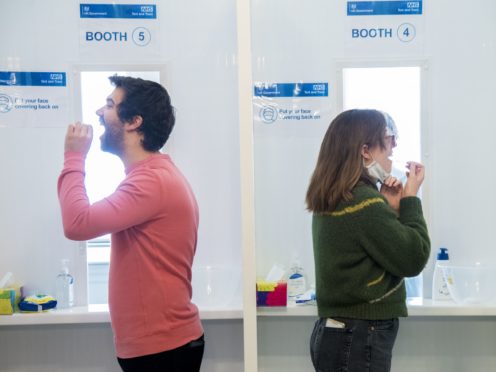 Lateral flow tests will be made available to everyone twice a week (Ian West/PA)