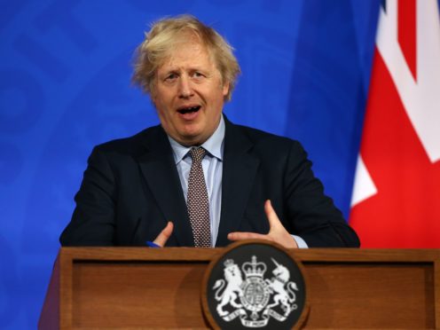 Prime Minister Boris Johnson is due to update the nation on Monday about lockdown easing (Hollie Adams/PA)