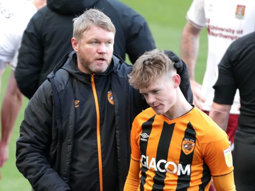 Grant McCann, left, was delighted after Keane Lewis-Potter, right, helped inspire a win over Plymouth (Richard Sellers/PA)