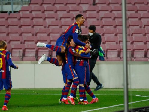 Ousmane Dembele grabbed a late winner for Barcelona (Joan Monfort/AP)
