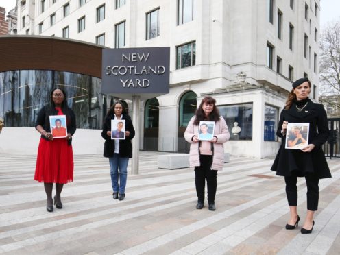 Mothers whose sons were the victims of fatal knife crime attend the launch of a campaign called Hard Calls Save Lives (Jonathan Brady/PA)
