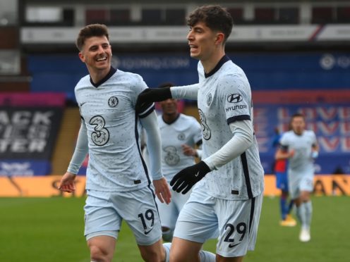 Kai Havertz, right, produced one of his best performances since joining Chelsea from Bayer Leverkusen last summer (Mike Hewitt/PA)