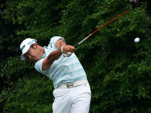 Hideki Matsuyama takes a four-shot lead into the final round of the 85th Masters (Charlie Riedel/AP)