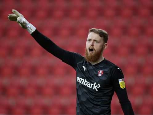 Rotherham goalkeeper Viktor Johansson is going through concussion protocols (Tim Goode/PA)