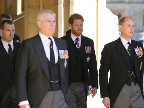 Members of the royal family at the Duke of Edinburgh’s funeral (Chris Jackson/PA Wire)