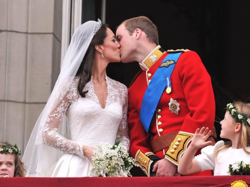 William and Kate on their wedding day (John Stillwell/PA)