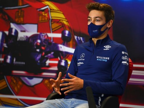 George Russell has spoken extensively with Mercedes boss Toto Wolff following his collision with Valtteri Bottas (Gabriel Buoys/Pool via AP)