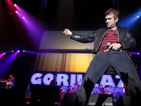 Damon Albarn performs with Gorillaz (Peter Byrne/PA)